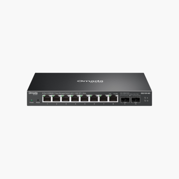 TP-Link Omada ES210X-M2 10-Port 2.5G Easy Managed Switch with 2 10G SFP+ (ES210X-M2) – 2x 10G SFP+