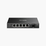 TP-Link Omada SG2206MP 6-Port Gigabit Smart Switch with 4-Port PoE+ (SG2206MP) – 63W PoE, 1x 1G SFP