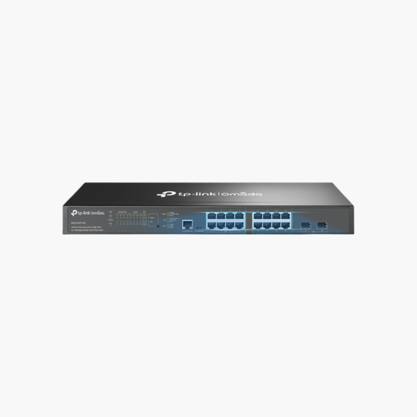 TP-Link Omada SG3218XP-M2 18-Port 2.5G L2+ Managed Switch with 16-Port PoE (SG3218XP-M2) – 240W PoE, 2x 10G SFP+