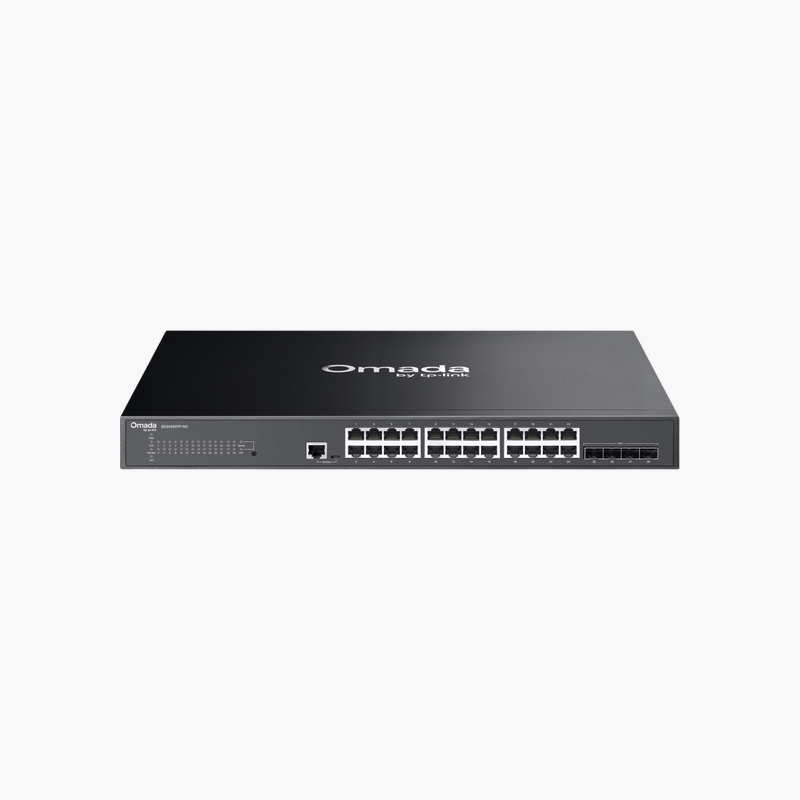 TP-Link-Omada-SG3428XPP-M2-28-Port-2.5G-L2-Managed-Switch-with-24-Port-PoE-SG3428XPP-M2-770W-PoE-4x-10G-SFP-1.png TP-Link Omada SG3428XPP-M2 28-Port 2.5G L2+ Managed Switch with 24-Port PoE++ (SG3428XPP-M2) – 770W PoE, 4x 10G SFP+ - Image 1