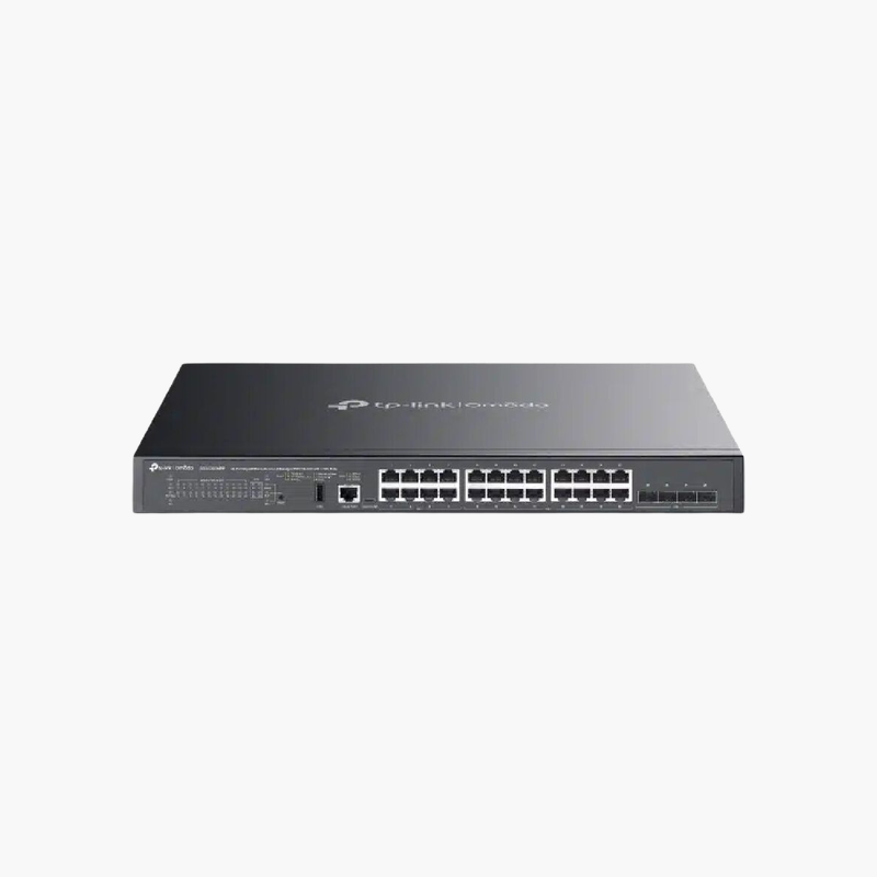 TP-Link-Omada-SG5428X-28-Port-Gigabit-Stackable-L3-Lite-Managed-Switch-SG5428X-4x-10G-SFP-Layer-3-Managed-1.png TP-Link Omada SG5428X 28-Port Gigabit Stackable L3 Lite Managed Switch (SG5428X) – 4x 10G SFP+, Layer 3 Managed - Image 1