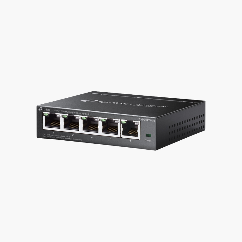 TP-Link-TL-SG105S-M2-5-Port-2.5G-Desktop-Switch-TPTLSG105SM2-Unmanaged-1.png TP-Link TL-SG105S-M2 5-Port 2.5G Desktop Switch (TPTLSG105SM2) – Unmanaged - Image 1