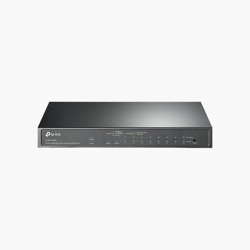 TP-Link-TL-SG1210MPE-10-Port-Gigabit-Easy-Smart-Switch-with-8-Port-PoE-TL-SG1210MPE-123W-PoE-1x-1G-SFP-1.png TP-Link TL-SG1210MPE 10-Port Gigabit Easy Smart Switch with 8-Port PoE+ (TL-SG1210MPE) – 123W PoE, 1x 1G SFP - Image 1
