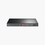 TP-Link TL-SL1218MP 16-Port 10/100Mbps + 2-Port Gigabit Rackmount Switch with 16-Port PoE+ (TL-SL1218MP) – 16x PoE+, 2x Gigabit RJ45/SFP combo, Unmanaged