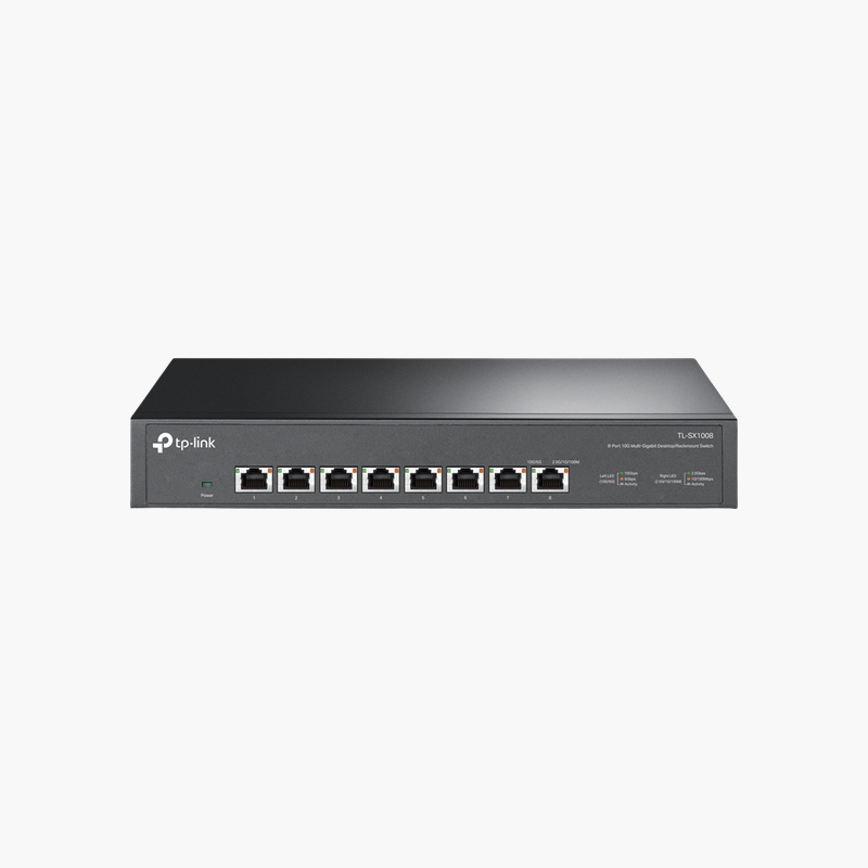 TP-Link-TL-SX1008-8-Port-10G-DesktopRackmount-Switch-TL-SX1008-Unmanaged-1.png TP-Link TL-SX1008 8-Port 10G Desktop/Rackmount Switch (TL-SX1008) – Unmanaged - Image 1