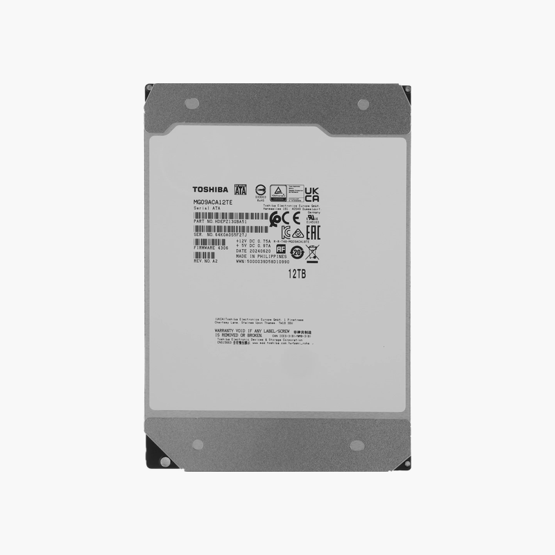 Toshiba MG Series 12TB Enterprise Hard Drive (MG09ACA12TE) – SATA 6Gb/s, 7200 RPM, 512MB Cache, CMR with FC-MAMR Toshiba MG Series 12TB Enterprise Hard Drive (MG09ACA12TE)