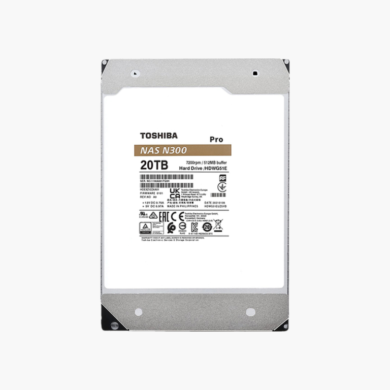 Toshiba N300 20TB NAS Hard Drive (HDWG82AXZSTA)