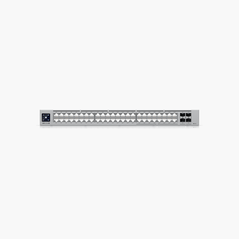 Ubiquiti-UniFi-Switch-Pro-Max-48-PoE-USW-Pro-Max-48-PoE-UBSPROMAX48P-720W-PoE-4x-10G-SFP-Layer-3-Managed-1.png Ubiquiti UniFi Switch Pro Max 48 PoE (USW-Pro-Max-48-PoE) (UBSPROMAX48P) – 720W PoE, 4x 10G SFP+, Layer 3 Managed - Image 1