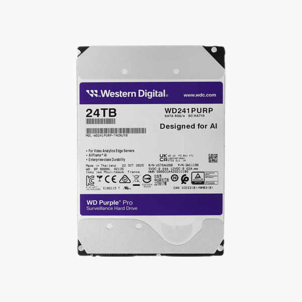 WD Purple Pro 24TB Surveillance Hard Drive (WD241PURP)
