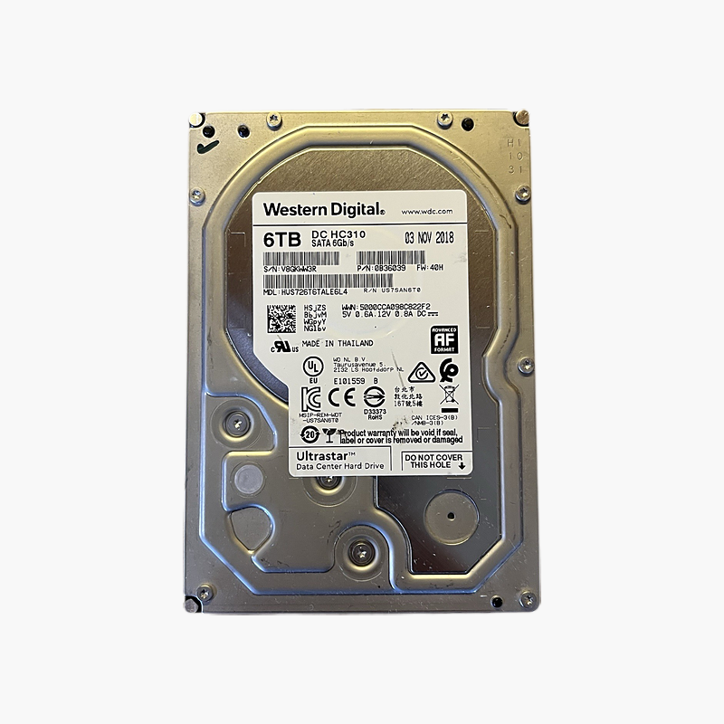 WD Ultrastar DC HC310 6TB Data Center Hard Drive (0B36015) – SAS 12Gb/s, 7200 RPM, 256MB Cache, CMR WD Ultrastar DC HC310 6TB Data Center Hard Drive (0B36015)