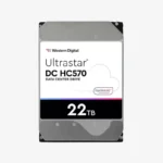 WD Ultrastar DC HC570 22TB Enterprise Hard Drive (WUH722222ALE6L4) — SATA 6Gb/s, CMR