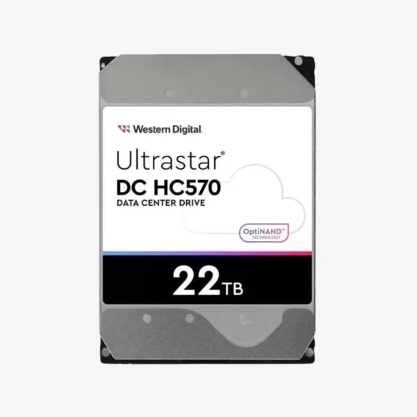 WD Ultrastar DC HC570 22TB Enterprise Hard Drive (WUH722222ALE6L4) — SATA 6Gb/s, CMR