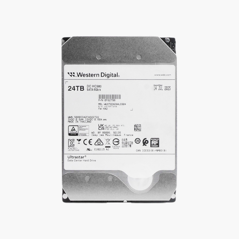 WD Ultrastar DC HC580 24TB Data Center Hard Drive (0F62802)