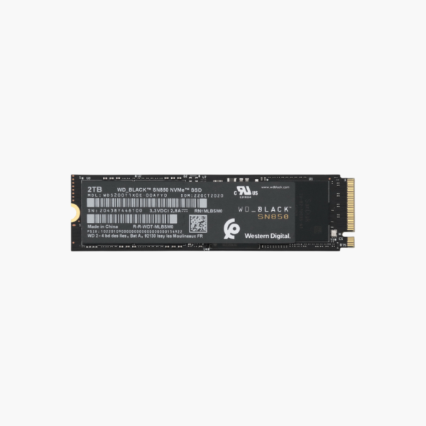 WD_BLACK SN850 2TB NVMe SSD (WDS200T1X0E) – PCIe Gen4 x4 M.2 2280, Up to 7,000MB/s, 1,200 TBW