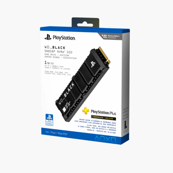 WD_BLACK SN850P 1TB NVMe SSD for PS5 (WDBBYV0010BNC-WRSN) – Officially Licensed, Heatsink, Up to 7,300MB/s