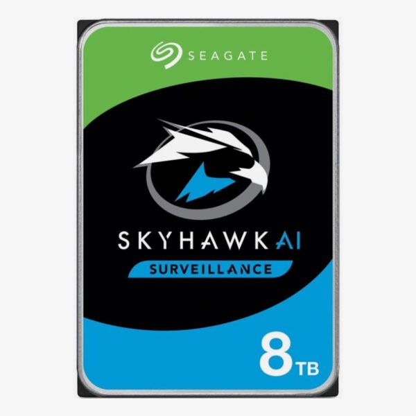 Seagate SkyHawk AI 8TB Surveillance Internal Hard Drive (ST8000VE001) — 7200 RPM, CMR for AI-Enabled NVRs